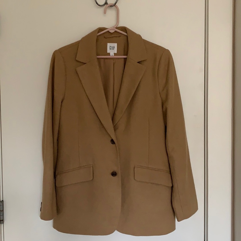 gap camel blazer